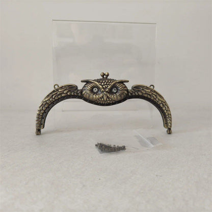 1個 亜鉛合金 18X7cm 動物 キャラクター クリスタル アンティークブラス ネジ付き 金属 財布 ハンドルパーツ アクセサリー バッグフレーム 色：真鍮 並行輸入品1個 亜鉛合金 18X7cm 動物 キャラクター クリスタル アンティークブラス ネジ付き 金属 財布 ハンドルパーツ アクセサリー バッグフレーム 色：真鍮 並行輸入品