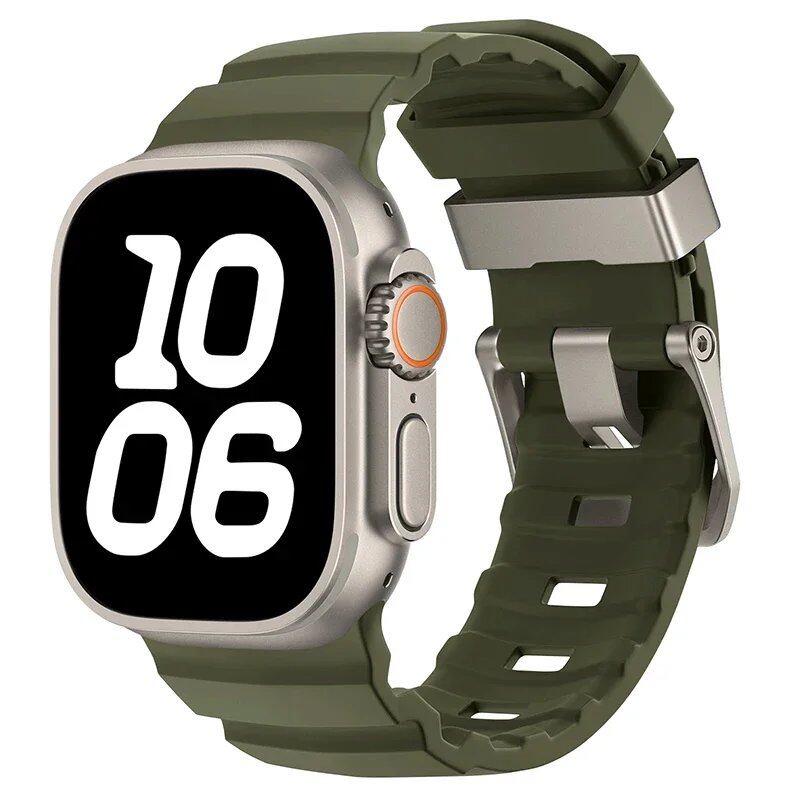 アップルウォッチUltra 10 9 8 7 6 5 SE用 高級ソフトシリコンバンド トレイルストラップ 46mm 45mm 49mm 44mm対応 リストバンド アクセサリー バンドカラー：mm 並行輸入品