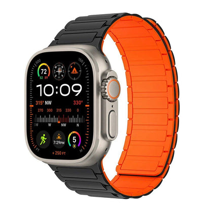 Magnetic Strap for Apple Watch, Silicone Wristband, 45mm, 44mm, 40mm, 46mm, 41mm, 42mm, 38mm, Compatible with iWatch Series 8/7/6/SE/9/10/Ultra 2/49mm, Band Color: mm; Parallel Import