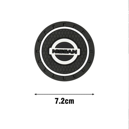 1/2-Piece Silicone Cart Tray Non-Slip Mat for Water Bottles and Bottles, Compatible with Nissan Nismo Tiida, Teana, GT-R, Juke, Versa, Almera, and Note (Parallel Import)