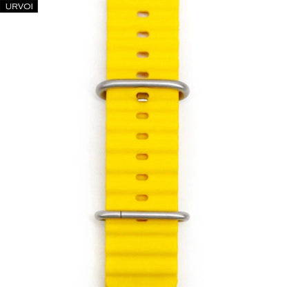 URVOI アップルウォッチ Ultra 2 対応 バンド シリーズ 10/9/8/7/6/SE/5/4/3/2/1 用 シリコーンストラップ iWatch スポーツ オーシャンバンド 42mm/44mm/45mm/46mm/49mm サイズ：Apple Watch対応;バンドカラー：;バンド幅：42mm 44mm 45mm 49mm 並行輸入品