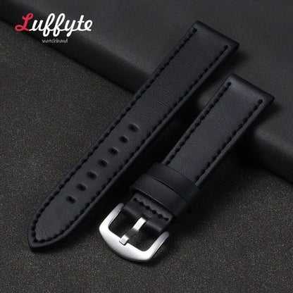 Vintage Leather Watch Strap, Universal Bracelet, 18mm, 20mm, 22mm, 24mm, Black, Brown, Gray, for Business, Belt, Accessory, Band Color: mm, Parallel Import