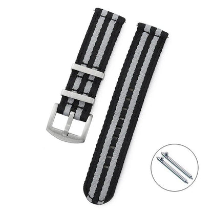 20mm/22mm Nylon Watch Strap, Premium Smooth Soft Nylon Sport Replacement Band, Quick Release, Universal Canvas Bracelet, Band Color: Amm, Parallel Import