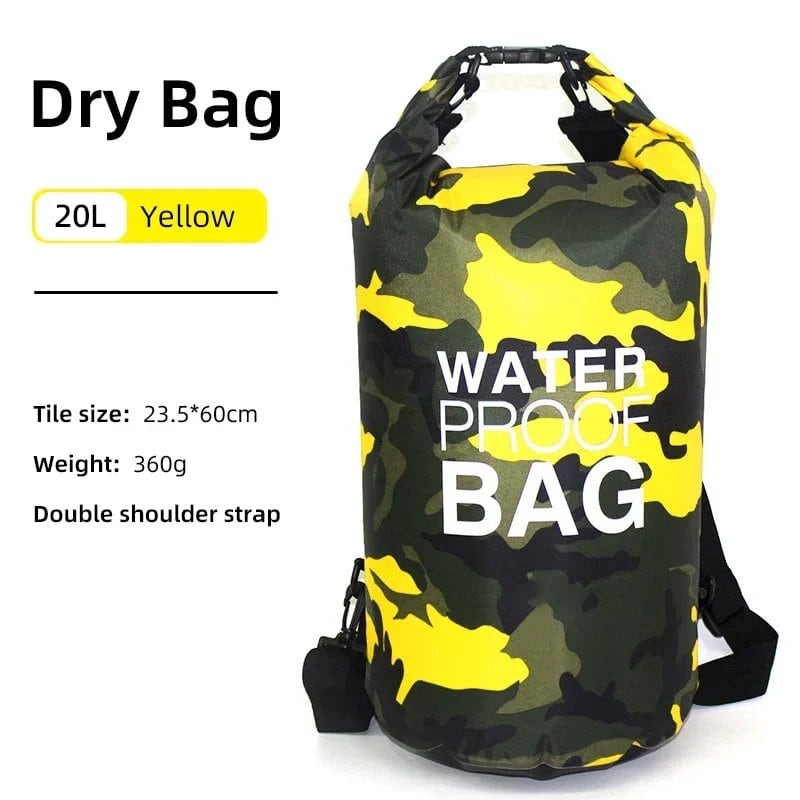 10L 20L 防水ドライバッグ ストレージポーチ スイミング トレッキング ラフティング ボート カヤック用 ドライバッグ バックパック XD117Y  並行輸入品