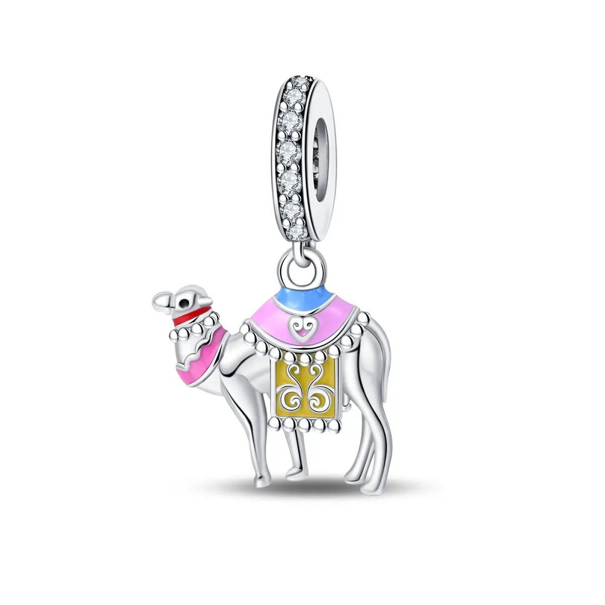 925 Sterling Silver Zodiac Lucky Charm Pendant, Custom Bracelet Charm Beads, Necklace, DIY Women's Jewelry, Gem Color, Parallel Import