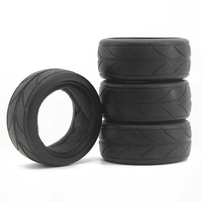 1.9-inch 65mm Wheel Tire with 12mm Hex Blue Rim and Durable Rubber for 1/10, 1/12, and 1/14 RC Cars (Wltoys 144001) - Color: Parallel Import