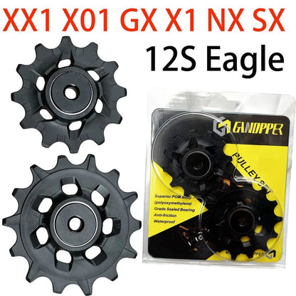 12T 14T Rear Derailleur Pulley Wheel with Jockey Sealed Bearings, Road Bike Pulley Roller, 12-Speed, Compatible with SRAM Eagle XX1, X01, X1 GX, NX, 12v, Parallel Import