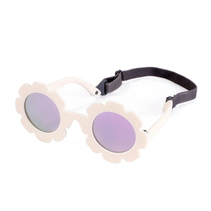 Baby Polarized Sunglasses for Newborns and Infants (0-24 Months) with a Round Sunflower Design and Flexible Adjustable Straps. Frame Color: 0-24 Months; Lens Color: Parallel Import.