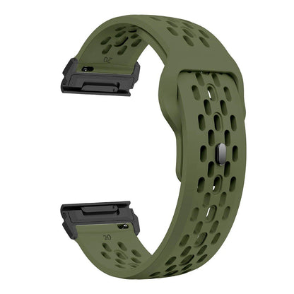 22mm and 26mm Silicone Quick Fit Strap Wristband for Garmin Fenix 8/7X/7/6/6X Pro/Epix Pro Gen2 (47mm and 51mm compatible), Fenix 5X Plus, and Tactix 7. Band Color: ; Ships from: Parallel Import