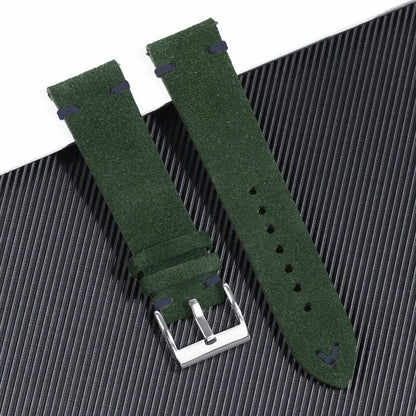 Soft Suede Watch Band, 18mm, 20mm, 22mm Leather Strap, Brown, Blue, Red, Khaki, Replacement Strap, Quick Release, Men's and Women's Bracelet, Band Color: mm, Parallel Import
