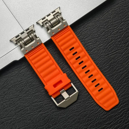 Silicone Sport Band for Apple Watch Ultra2 (49mm, 46mm, 45mm, 44mm) - Compatible with iWatch Series 10/9/8/7/6/5/4/3/2/1 and 42mm Models. Sizes: 42mm, 44mm, 45mm, 46mm, 49mm; Band Colors: Parallel Import