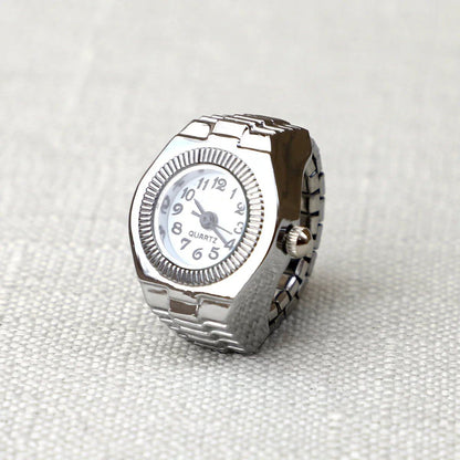 New and Popular Ring Watch, Creative Alloy Case with Ring-Shaped Dial, Couple's Style for Men and Women, Parallel Import