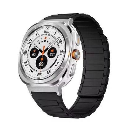 Magnetic Silicone Sport Band for Samsung Galaxy Watch 7 Ultra (47mm), Soft Lapped Bracelet, Gapless Strap, Band Color: Compatible with Galaxy Watch Ultra; Band Width: Compatible with Galaxy Watch Ultra (Parallel Import)