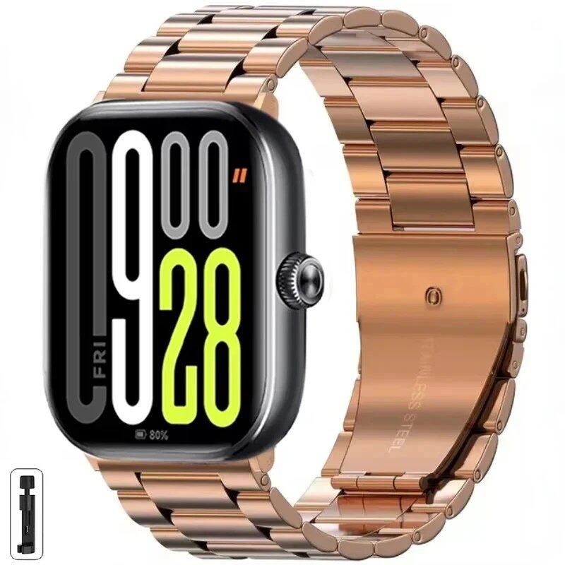Adjustable Stainless Steel Metal Strap for Redmi Watch 5/Redmi Watch 4, Xiaomi Mi Band 9 Pro/Mi Band 8 Pro, Parallel Import