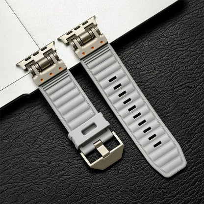 Silicone Sport Band for Apple Watch Ultra2 (49mm, 46mm, 45mm, 44mm) - Compatible with iWatch Series 10/9/8/7/6/5/4/3/2/1 and 42mm Models. Sizes: 42mm, 44mm, 45mm, 46mm, 49mm; Band Colors: Parallel Import