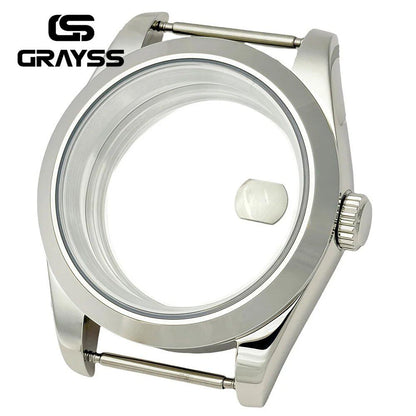 High-Quality Flat/Gear Edge MOD Watch Case with Sapphire Crystal, Waterproof, 36mm/39mm Style, for NH35, NH36, and NH34 Mechanical Movements. Color: mm. Parallel Import.
