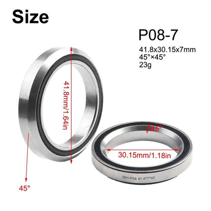 1/8" 45/36 Degree Bicycle Headset Bearings, 38/39/41/44/49/52mm, MTB Steering Bearing Repair Parts, Parallel Import