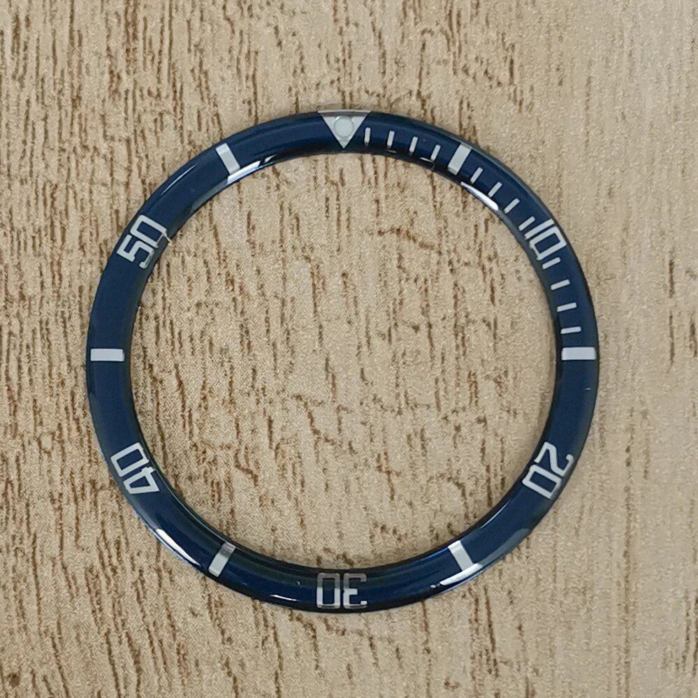 38mm Round Edge Curved Watch Bezel with Aluminum Ring, Modification Watch Accessory, Bezel Insert (Parallel Import)