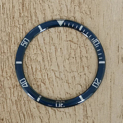 38mm Round Edge Curved Watch Bezel with Aluminum Ring, Modification Watch Accessory, Bezel Insert (Parallel Import)