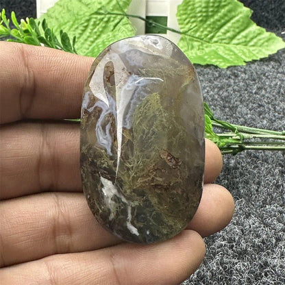 Natural Quartz Crystals: Aquamarine Agate, Ocean Jasper, Palm Stone, Polished Stones, Gemstone Mineral Specimens for Spiritual Meditation, Energy, and Feng Shui, Color: Green, Parallel Import