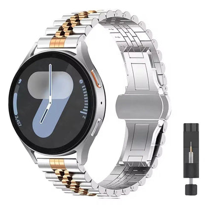 20mm/22mm Samsung Galaxy Watch 7/6/5/4 Curved Design Metal Band, Stainless Steel Bracelet, Compatible with Huawei GT4/GT3Pro, Band Color: mm, Parallel Import