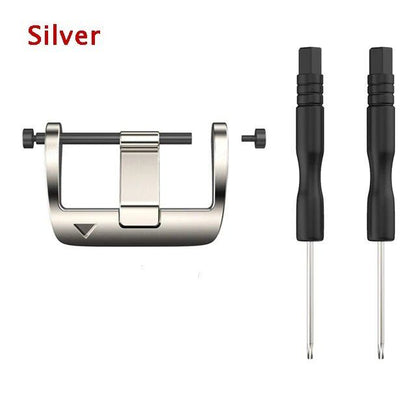 Compatible with Garmin Fenix 7X, 6X, 7, 6, 5X, 5, 3, and 3HR watches, 22-26mm stainless steel buckle connector, easy installation, quick-fit screw buckle, band color: Parallel import