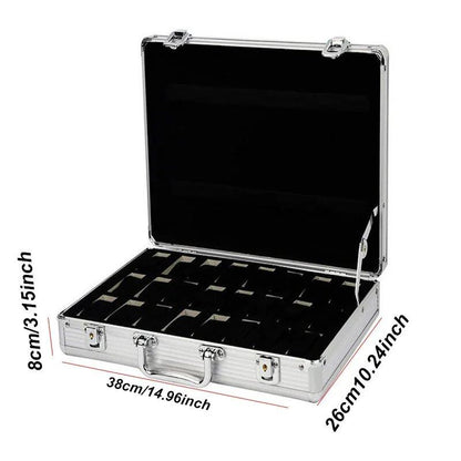 Metallic Aluminum Watch Box - Sale Promotion, Holds 6/12/24 Watches, Aluminum Alloy, Shockproof, Durable Watch Case, Color: Position, Parallel Import