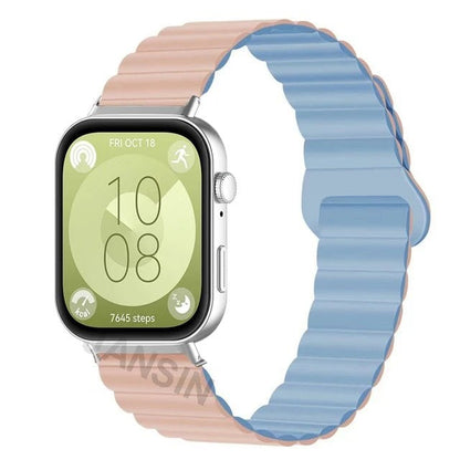 Magnetic Silicone Strap Wristband Replacement Band for Huawei Watch Fit 4 / 4Pro / 3. Band Color: ; Ships from: Parallel Import