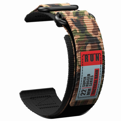22mm Nylon Watch Strap for Garmin Forerunner 745, Huawei, and Samsung - Compatible with Garmin vivoactive 3 Music, Universal 22mm Watch Band, Band Color: ; Band Width: 22mm, Parallel Import