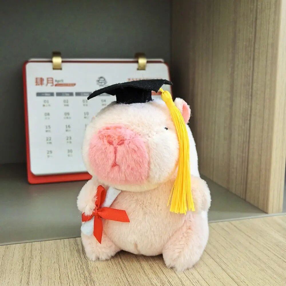 10-13cm Capybara Keychain, Couple's Car Keychain, Backpack Pendant, Bag Charm, Cute Pink Capybara Plush Keychain Doll, Parallel Import