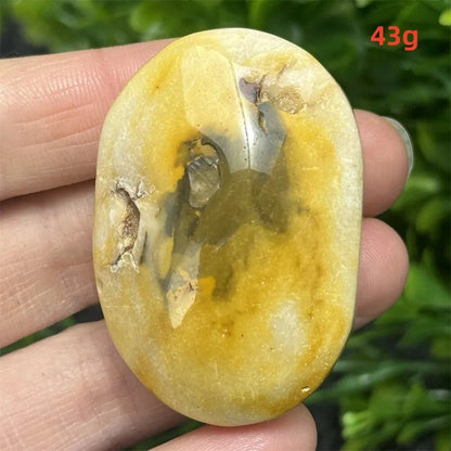 Natural Power Stone, Egg Yolk Stone, Hand Pray, Feng Shui Energy, Home Decor, Gift, Magic, Meditation, Spiritual, Prayer, Chakra Healing, Color: Parallel Import