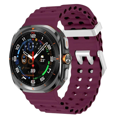 Galaxy Watch Ultra Marine Band, Silicone Sport Bracelet, Genuine Samsung Galaxy Watch 7 Ultra 47mm Strap, Band Color: ; Band Width: Galaxy Watch Ultra, Parallel Import