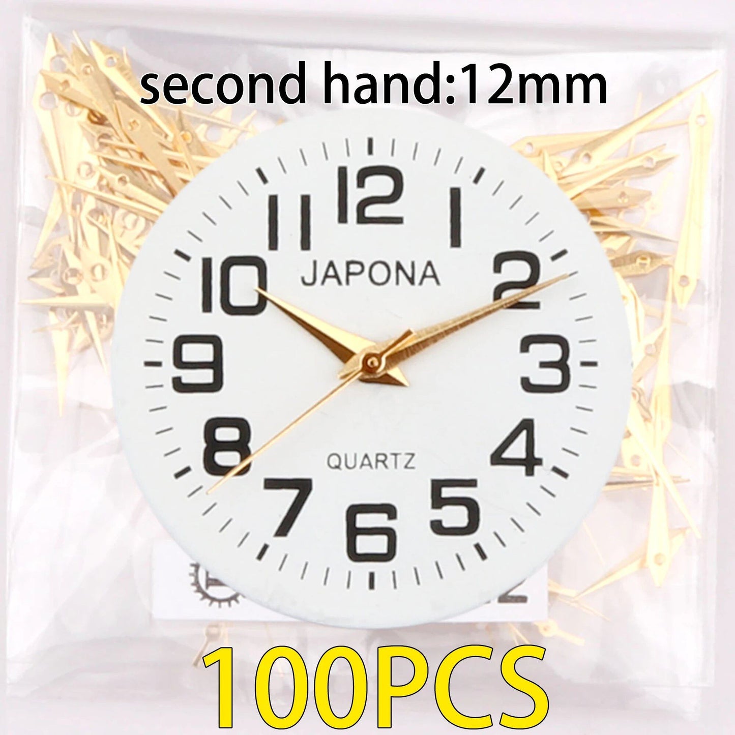 100-Piece Clock Hand Set for TMI PC Series, VJ Series, PC21 Hand, VH31 Hand, Compatible with VJ20, VJ21, VJ24, VJ22, VJ23, VJ14, VJ12, VJ34, VJ32, VJ33, VJ42, Parallel Import