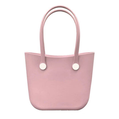 大型L型クレセントビーチバッグ 夏用EVAビーチバスケット 女性用ピクニックトートバッグ 防水ハンドバッグ ポーチ ショッピングショルダーバッグ サイズ：L; 並行輸入品
