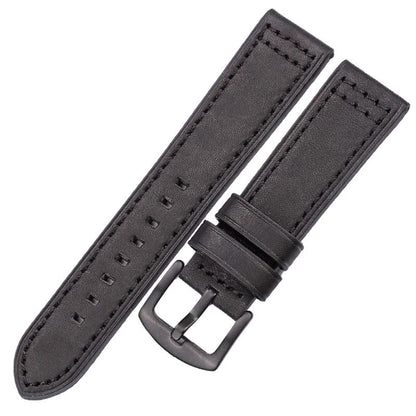 Genuine cowhide leather watch band for Samsung Gear S3 in black, blue, gray, and brown. Compatible with men and women. Band color: mm. Parallel import.
