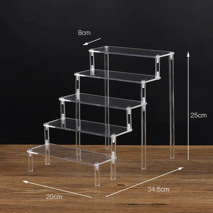 1-5 Tier Acrylic Display Stand/Clear Case (for Cupcakes, Perfume, Dolls, Amiibo, and Funko POP Figures) Color: Parallel Import