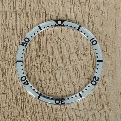 38mm Round Edge Curved Watch Bezel with Aluminum Ring, Modification Watch Accessory, Bezel Insert (Parallel Import)