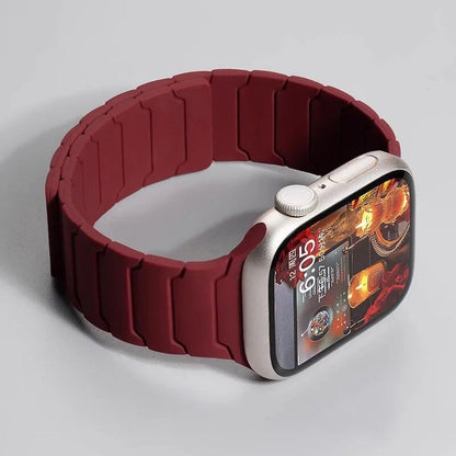 Magnetic Silicone Band for Apple Watch Ultra 2, 49mm, 45mm, 41mm, Series 9/8/7/6/SE/5/4, 38mm, 40mm, 42mm, 44mm, Band Color: mm, Parallel Import