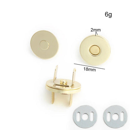 14-18-20mm 強力薄型金属丸型マグネットボタン DIY ポーチ コート ハンドバッグ スナップ留め金具 隠しボタン アクセサリー サイズ： 並行輸入品