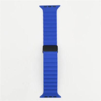 Magnetic Buckle Strap for Apple Watch - Compatible with Ultra 2/SE/Series 3-9, 49mm/45mm/44mm/40mm/41mm/38mm/42mm Silicone Bracelet, Band Color: mm, Parallel Import
