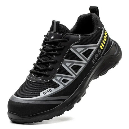 Men's Steel Toe Puncture-Resistant Safety Work Boots, Heavy-Duty, Protective, Color: Imported
