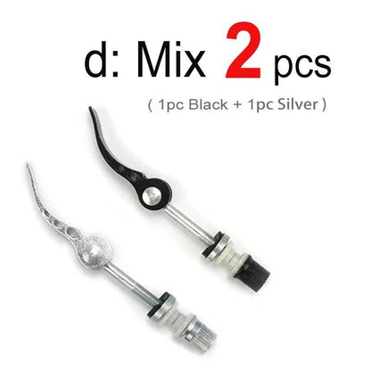 Pack of 1, 2, or 6 M6 x65mm Bicycle Quick Release Aluminum Seatpost Clamps for Road/MTB Saddles with Locking Nuts (Imported)