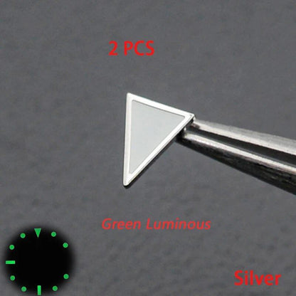 Blue-Green Luminous Dial with Hour Index Markers for RLX Sub GMT Men's Watches, Aftermarket Replacement Part, Parallel Import
