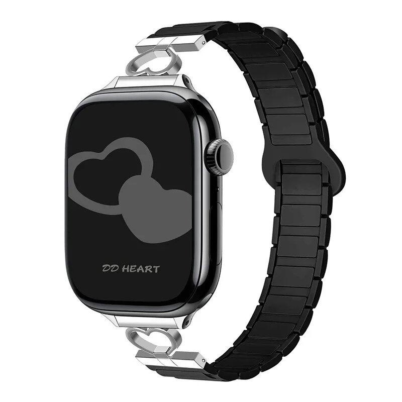 Magnetic Strap for Apple Watch, Silicone Bracelet, Compatible with 45mm, 44mm, 40mm, 42mm, 46mm, 41mm, 49mm, and 38mm Watches, iWatch Series 10/SE/9/8/7/Ultra 2, Band Color: mm, Parallel Import