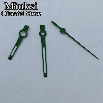 Miukushi Silver, Rose Gold, Blue, Black, Red Watch Hands with Green Luminous Hands, Compatible with NH35, NH36, ETA2824, 2836, PT5000, and Miyota 8215 Movements, Parallel Import