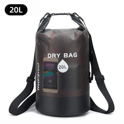 10L 20L 防水ドライバッグ ストレージポーチ スイミング トレッキング ラフティング ボート カヤック用 ドライバッグ バックパック XD117Y  並行輸入品