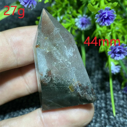 Natural Ghost Phantom Quartz Crystal Hexagonal Tower Obelisk, Spiritual Meditation, Reiki, Gift Stone, Home Decor, Parallel Import
