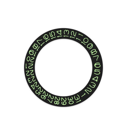 Round Calendar Disc with Date Display at 3 o'clock, Day Wheel Calendar Plate, and Date Disc for NH35 and NH36 Movements, Color: Black, Parallel Import