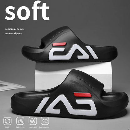 Men's Super Thick Sole Soft Air Cushion Casual Slippers, EVA Sandals, Stylish Beach Sandals for Outdoors, Summer, and the Beach, Parallel Import