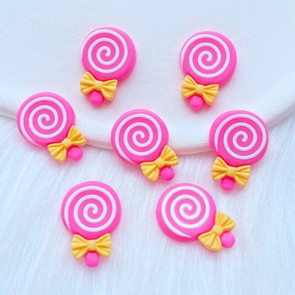 Pack of 10/20 New Resin Mini Candy/Lollipop Series Flatback Cabochons for Scrapbooking, DIY Jewelry, Crafts, and Decoration. Size: Parallel Import.